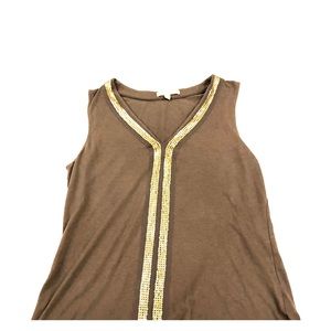 3/$25 Banana Republic brown sleeveless sequin tank